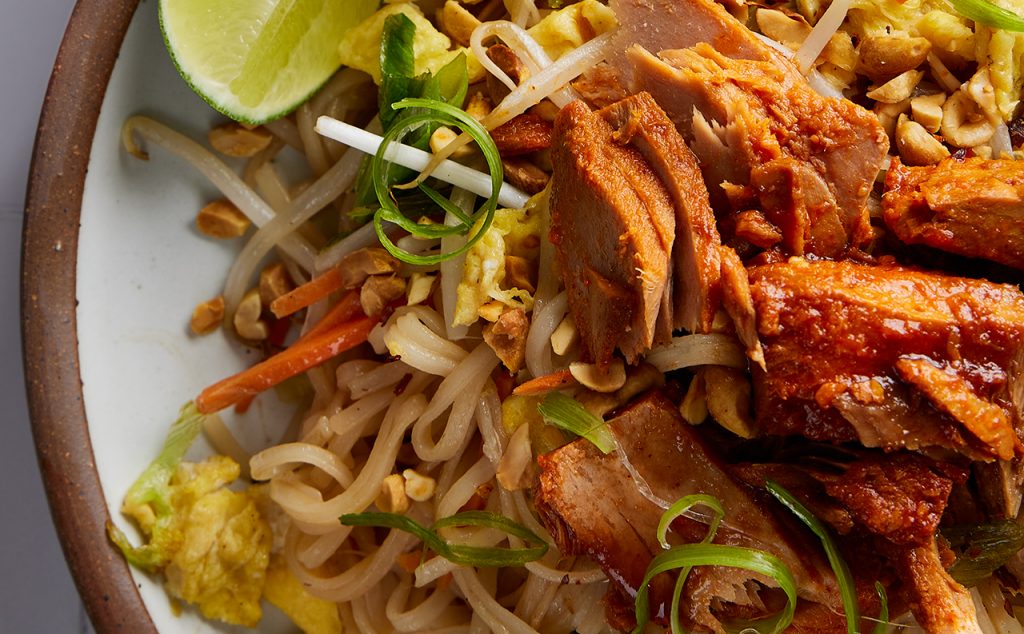 Pad Thai with Tonnino Yellowfin Tuna Fillets with Spicy Thai Chili in Olive Oil