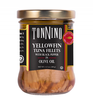 FAD-Free Yellowfin Tuna Fillets with Black Pepper in Olive Oil