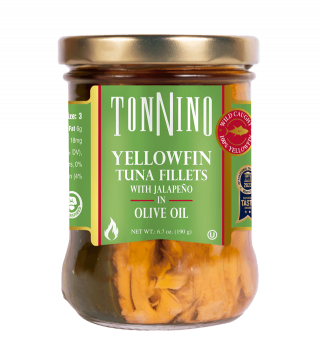 FAD-Free Yellowfin Tuna Fillets with Jalapeno in Olive Oil