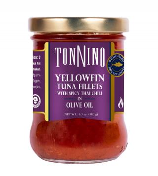 FAD-Free Yellowfin Tuna Fillets with Spicy Thai Chili in Olive Oil