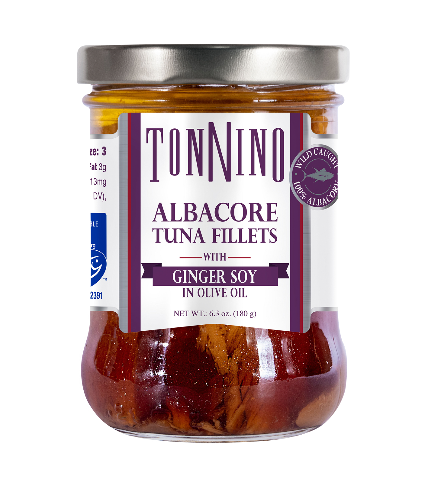Tonnino Albacore Tuna Fillets with Ginger Soy in Olive Oil