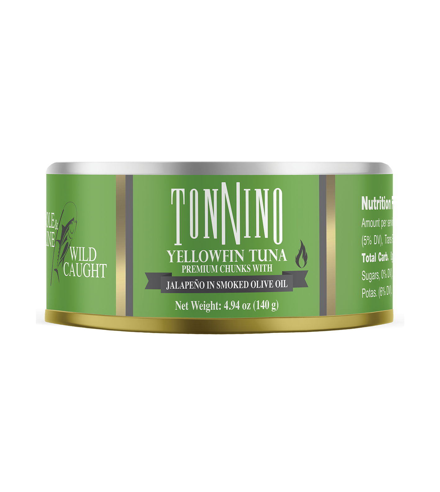 Tonnino Yellowfin Tuna Premium Chunks with Jalapeño in Smoked Olive Oil