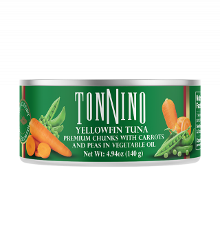 Walmart Exclusives - Yellowfin Tuna Premium Chunks with Carrots and Peas in Vegetable Oil