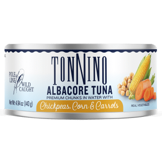 Albacore Tuna Premium Chunks in Water with Chickpeas, Corn & Carrots